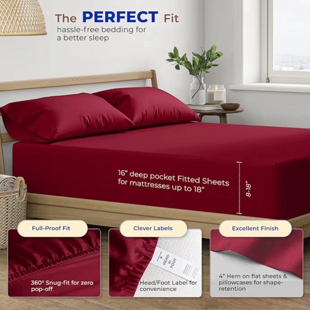 VGUC- Thread Spread 600 Thread Count 100% Egyptian Cotton King Sheet Set